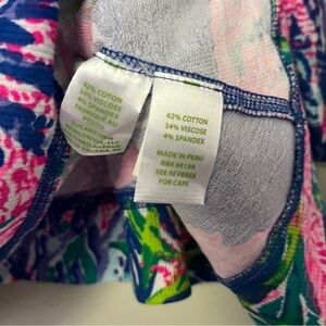Lilly Pulitzer Pink, Blue & Green Floral Print Top
